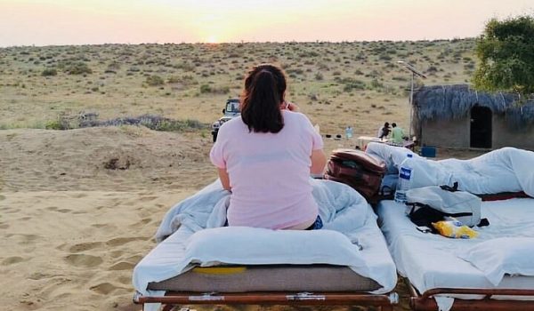 Full Day Jaisalmer Camel Safari Tour With Open Sky Bed