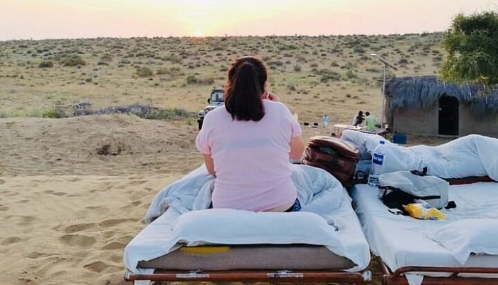 Full Day Jaisalmer Camel Safari Tour With Open Sky Bed